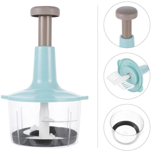 0.7 Liter Manual Food Chopper Vegetable Grinder Hand Press Homera.pk