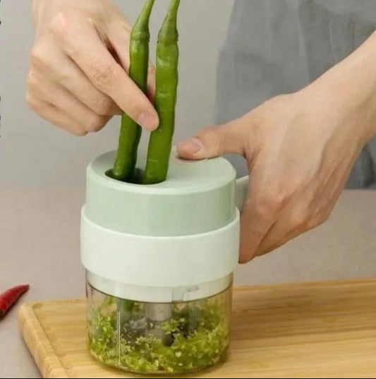 4-in-1 Handheld Electric Vegetable Cutter Homera.pk