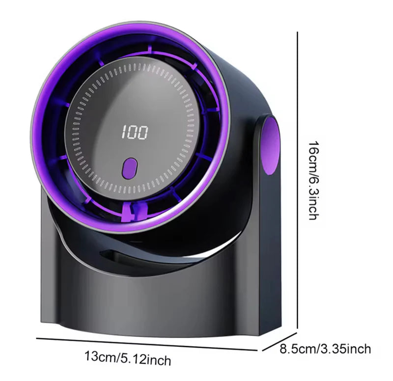 Rechargeable Desk Fan with Digital Display, Wall Mounted Homera.pk