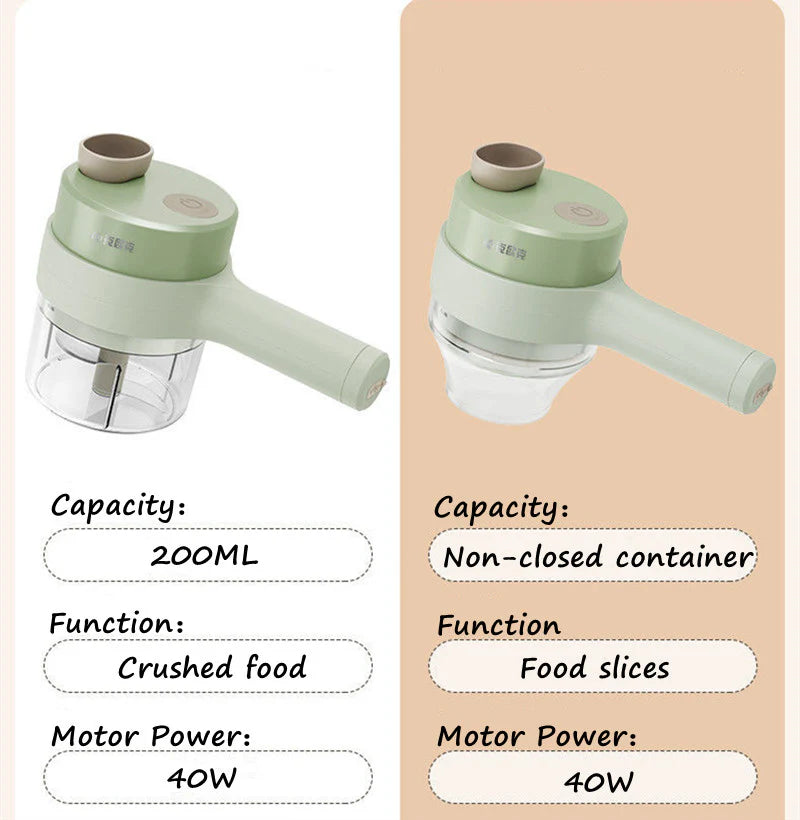 4-in-1 Handheld Electric Vegetable Cutter Homera.pk