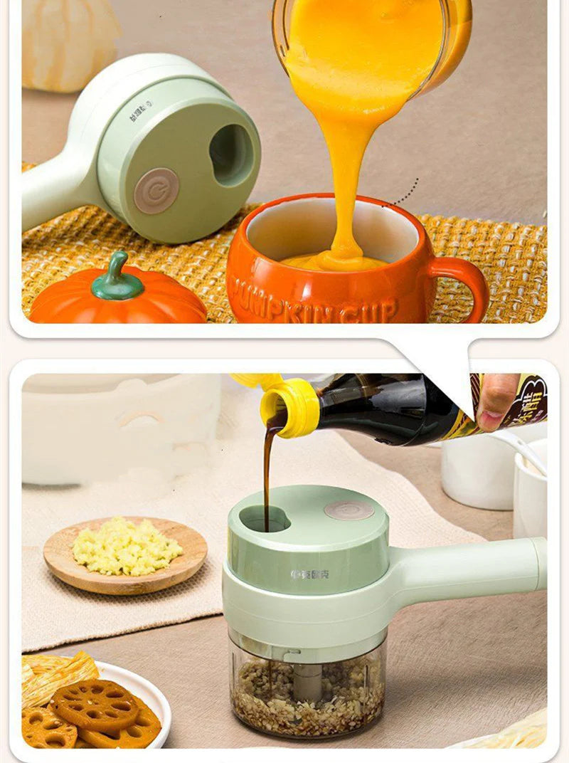 4-in-1 Handheld Electric Vegetable Cutter Homera.pk