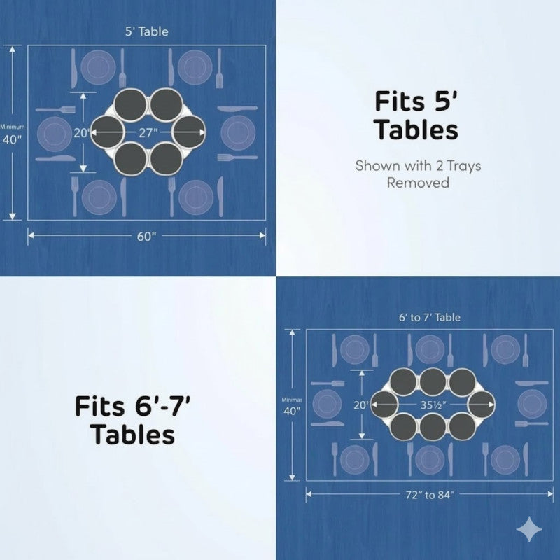 Lazy Susan Rotating Tray (Portable) Homera.pk