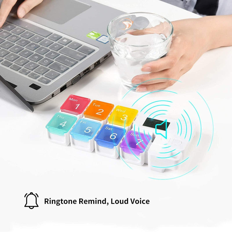 Alarm Medicine Pill Box Portable Reminder Organizer Homera.pk