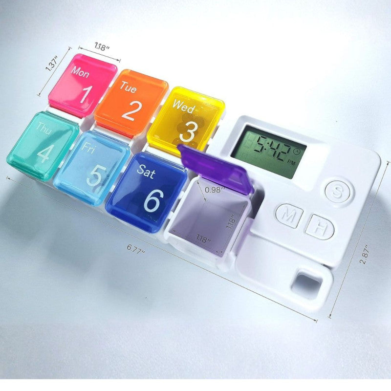Alarm Medicine Pill Box Portable Reminder Organizer Homera.pk