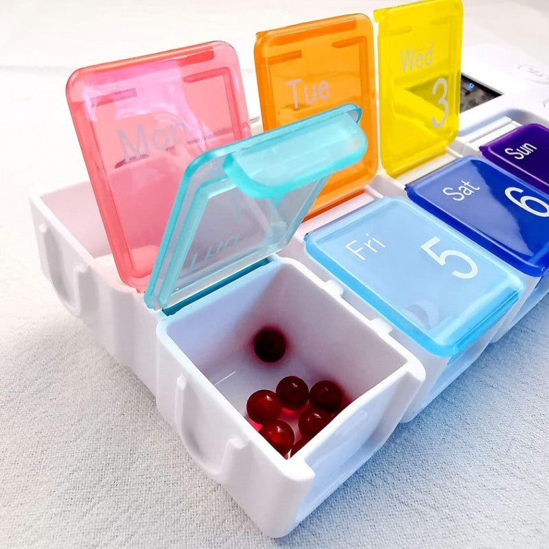 Alarm Medicine Pill Box Portable Reminder Organizer Homera.pk