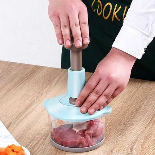0.7 Liter Manual Food Chopper Vegetable Grinder Hand Press Homera.pk