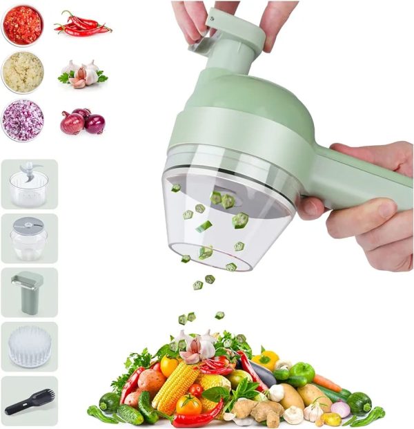 4-in-1 Handheld Electric Vegetable Cutter Homera.pk