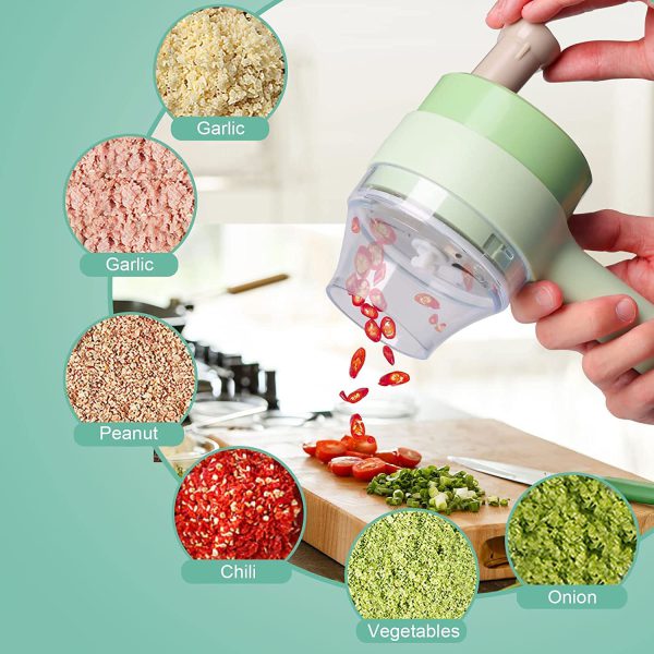4-in-1 Handheld Electric Vegetable Cutter Homera.pk