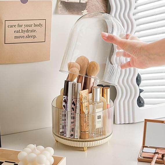 Beauty Spin 360 Makeup Organizer with Transparent Cover Homera.pk
