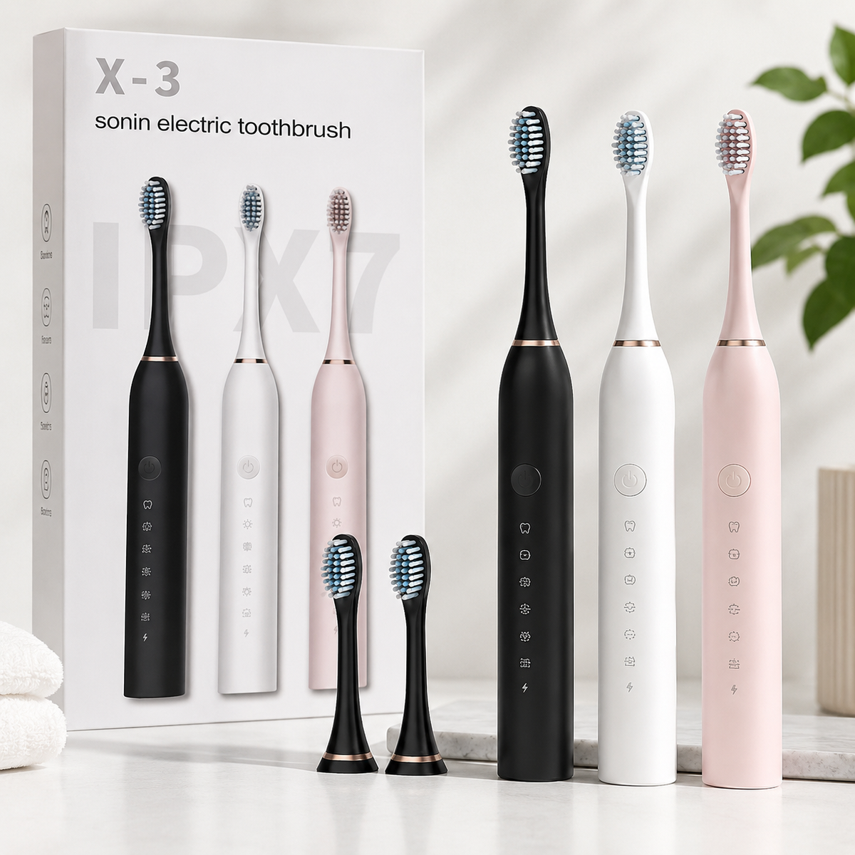 Sonin X-3 Sonic Electric Toothbrush (IPX7 Waterproof) Homera.pk