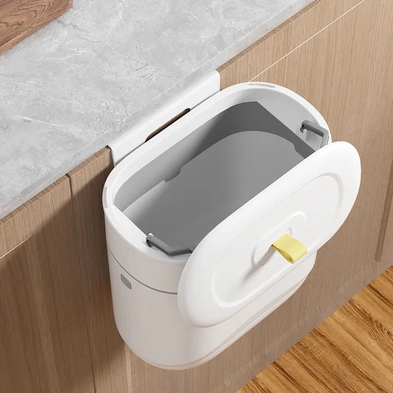 Wall - Mounted Swing-Top Waste Bin – Waterproof Space Saver Homera.pk